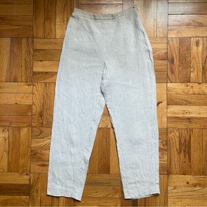 Talbots Irish Linen Vintage High Waist Cream Pants 26 waist